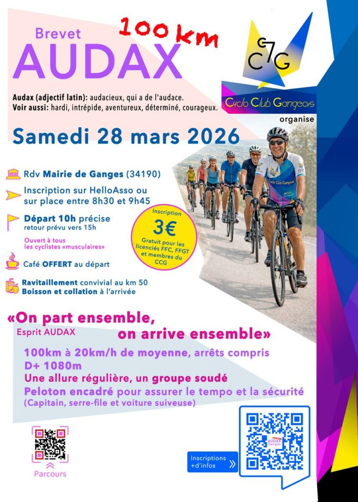 AUDAX 100 affiche audax